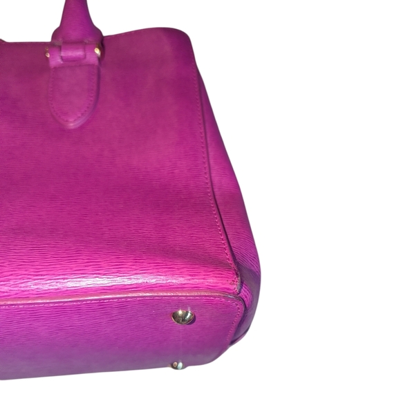 Lauren Ralph Lauren Pink Tote with Gold Accents *Slight Flaw* - Picture 10 of 15